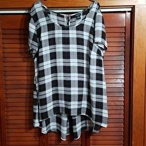 High-low tunic blouse